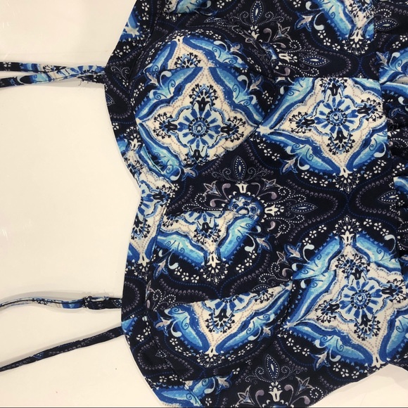 NWT Blue Patterned Mini Dress - Picture 2 of 5